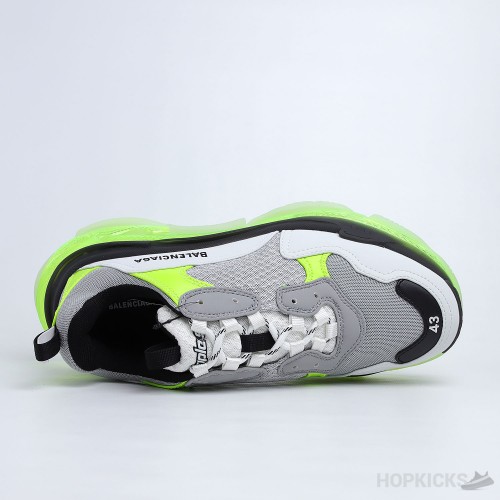 Bale*ciaga Triple S Lime Sole White and Green with Air Cushion