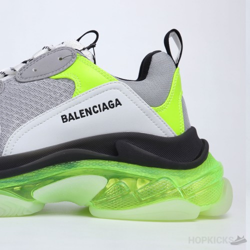 Bale*ciaga Triple S Lime Sole White and Green with Air Cushion