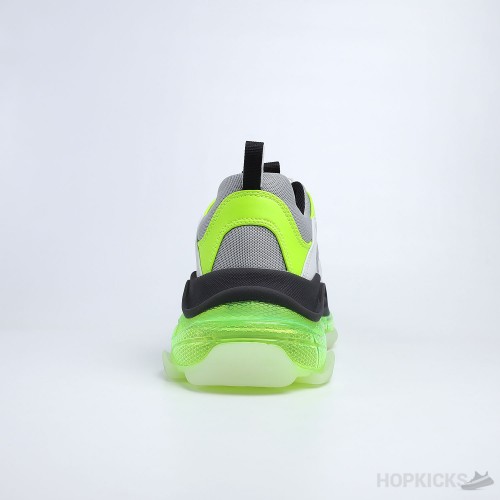 Bale*ciaga Triple S Lime Sole White and Green with Air Cushion