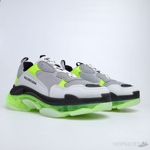 Bale*ciaga Triple S Lime Sole White and Green with Air Cushion