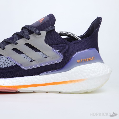 Ultra Boost 21 Black Blue Oxide Screaming Orange