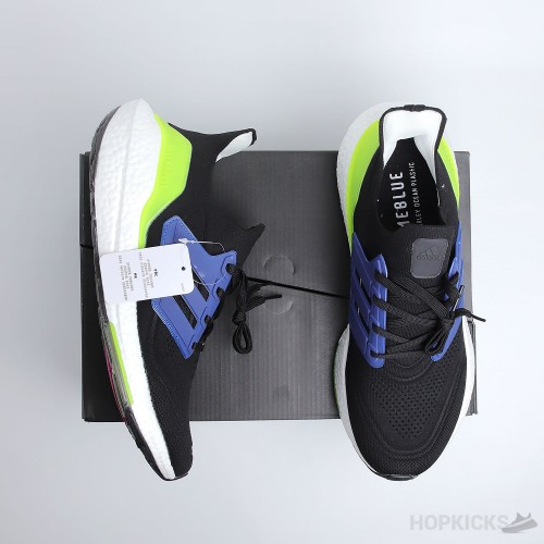 Ultra Boost 21 Consortium Black Blue Volt Green