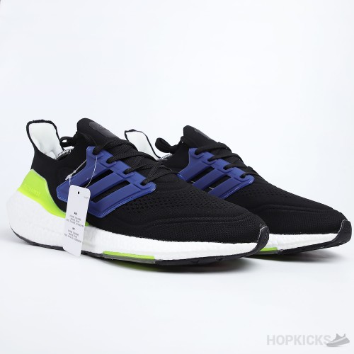 Ultra Boost 21 Consortium Black Blue Volt Green