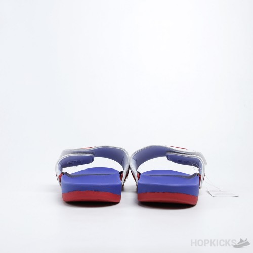 Adilette Core Blue Red Slides 