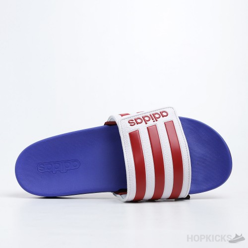 Adilette Core Blue Red Slides 