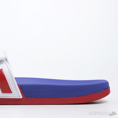 Adilette Core Blue Red Slides 