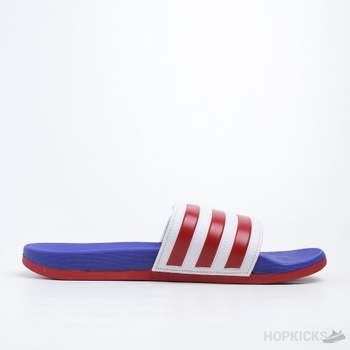 Adilette Core Blue Red Slides 