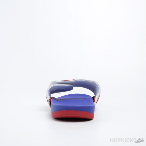 Adilette Core Blue Red Slides 