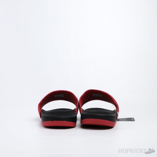 Adilette Red Black Slides 