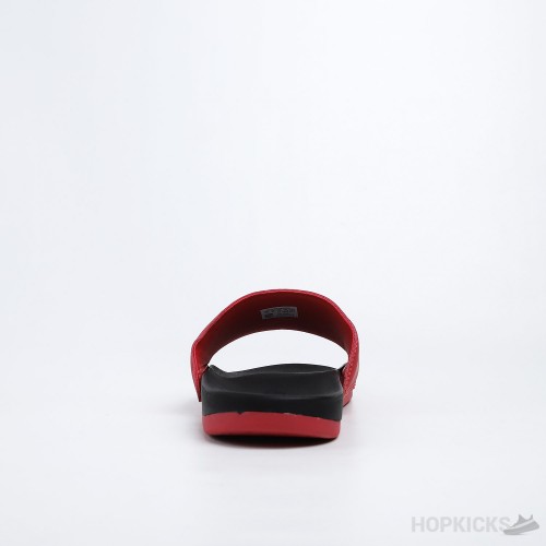 Adilette Red Black Slides 