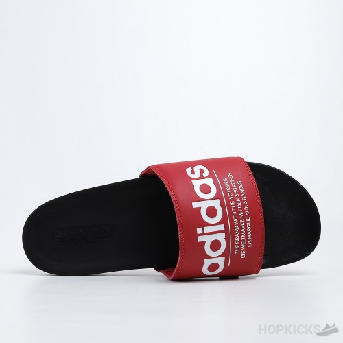 Adilette Red Black Slides 