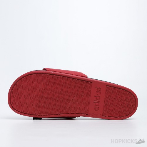 Adilette Red Black Slides 