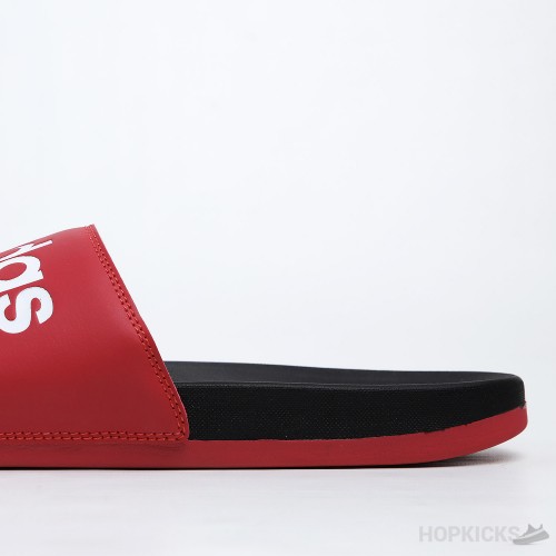 Adilette Red Black Slides 