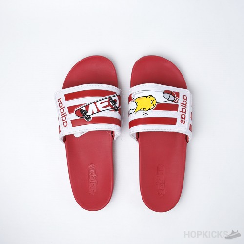 Adilette Core Red White Slides 