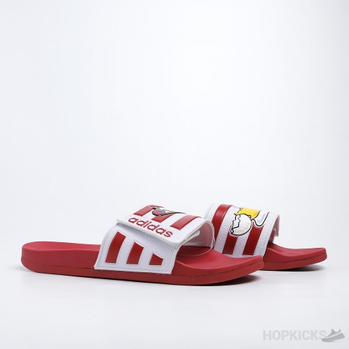 Adilette Core Red White Slides 