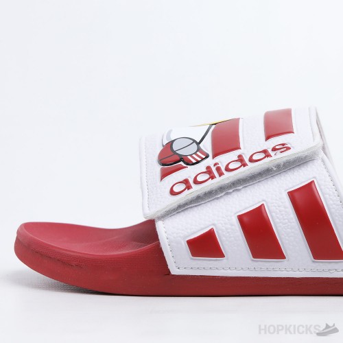 Adilette Core Red White Slides 