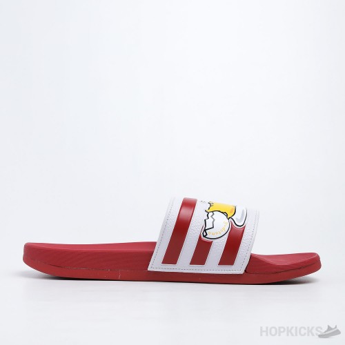 Adilette Core Red White Slides 