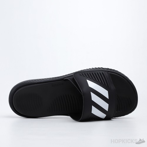 Alphabounce Core Black White Slides