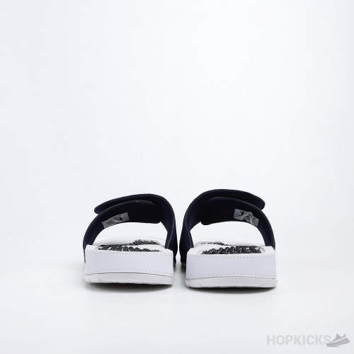 Air Jordan Hydro V Retro Obsidian Navy Blue White Slides