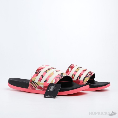 Adilette Farm Rio Pink Floral Slides 