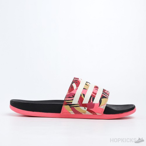 Adilette Farm Rio Pink Floral Slides 