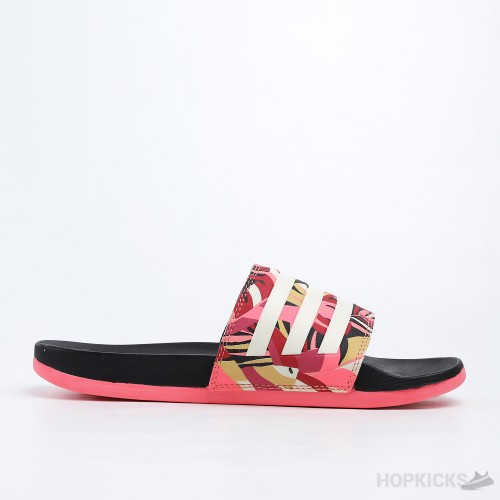 Adilette Farm Rio Pink Floral Slides 