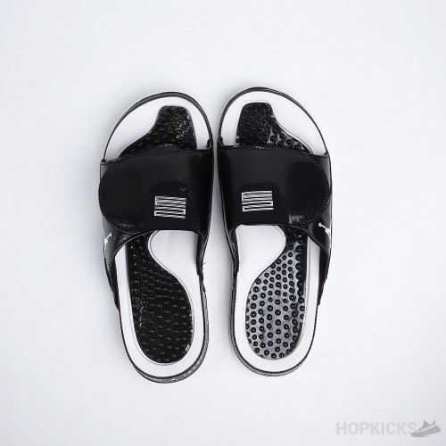 Air Jordan Hydro 11 Retro Black White Slides 