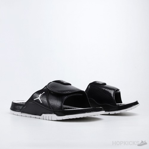 Air Jordan Hydro 11 Retro Black White Slides 