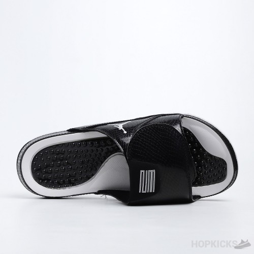 Air Jordan Hydro 11 Retro Black White Slides 