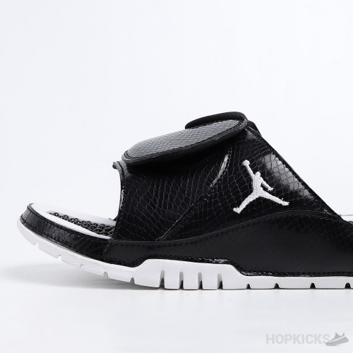 Air Jordan Hydro 11 Retro Black White Slides 