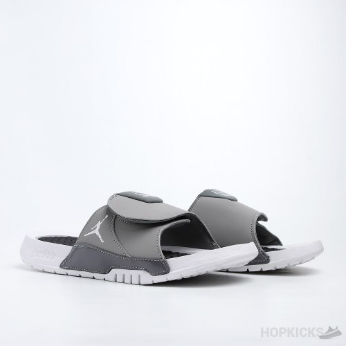 Air Jordan Hydro 6 Retro Grey White Gunsmoke Slides