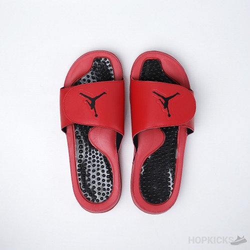 Air Jordan Hydro 5 Retro University Red Black Slides 