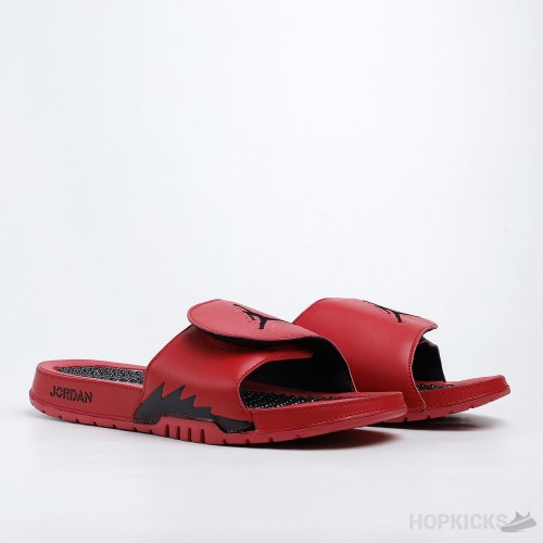 Air Jordan Hydro 5 Retro University Red Black Slides 