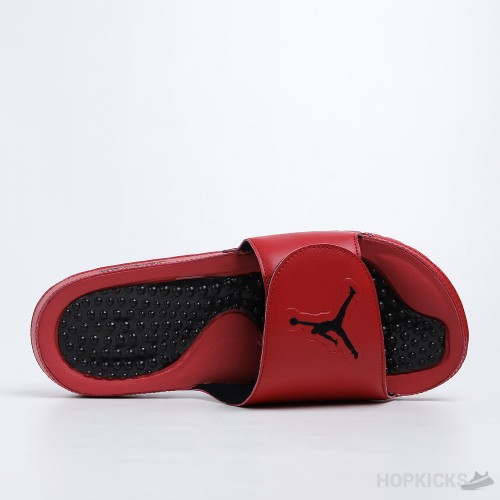 Air Jordan Hydro 5 Retro University Red Black Slides 