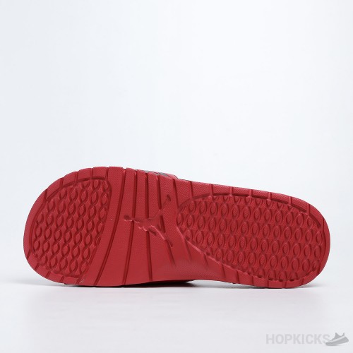 Air Jordan Hydro 5 Retro University Red Black Slides 