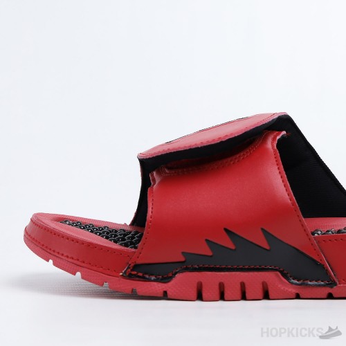 Air Jordan Hydro 5 Retro University Red Black Slides 