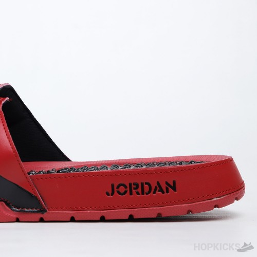 Air Jordan Hydro 5 Retro University Red Black Slides 