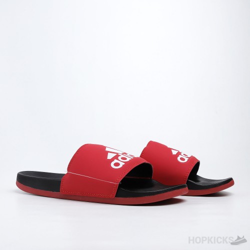 Adilette Core Black Active Red Slides