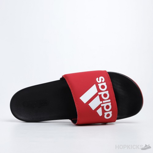 Adilette Core Black Active Red Slides