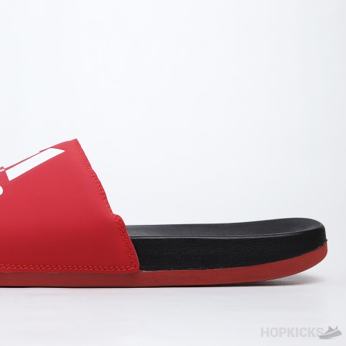 Adilette Core Black Active Red Slides