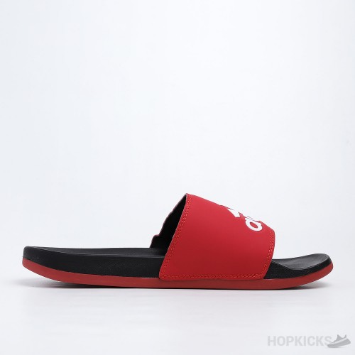 Adilette Core Black Active Red Slides