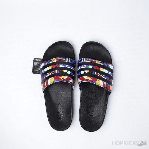 Adilette Farm Rio Camo Blue Slides