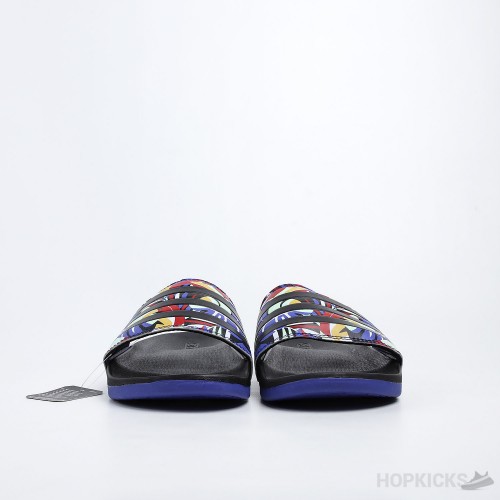 Adilette Farm Rio Camo Blue Slides