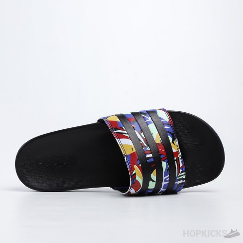 Adilette Farm Rio Camo Blue Slides