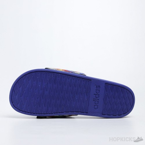 Adilette Farm Rio Camo Blue Slides