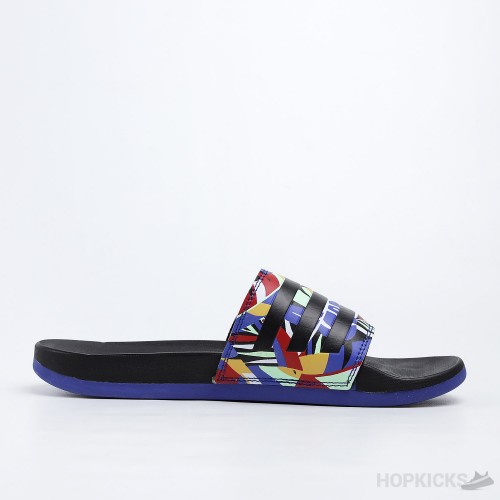 Adilette Farm Rio Camo Blue Slides