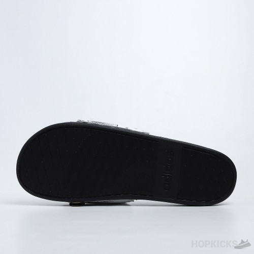 Adilette Cloud White Core Black Slides 