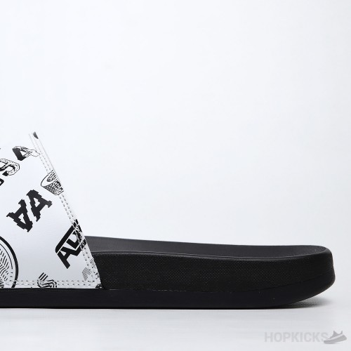 Adilette Cloud White Core Black Slides 