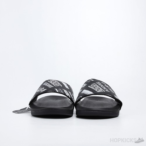 Adilette Core Black Cloud White Slides 