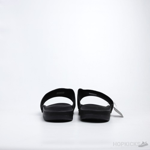 Adilette Core Black White Logo Slides 